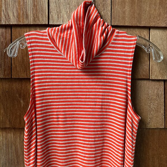 EUC Anthropologie Puella Orange Striped Sleeveless A-line Tunic in Large - Picture 5 of 10